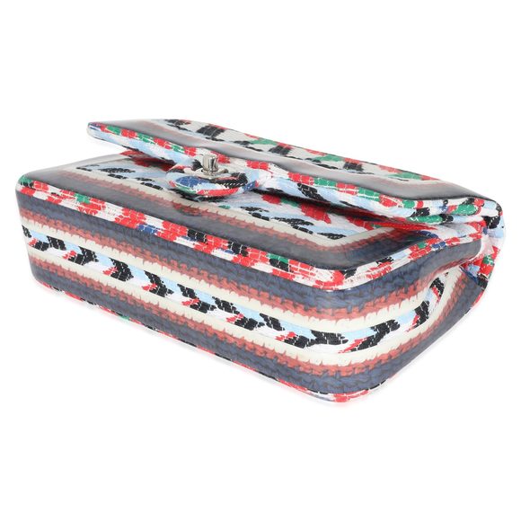 Chanel Multicolour Tweed Silicone Braid Medium Classic Flap - Picture 7 of 7